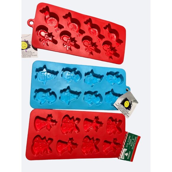 Christmas Flexible Ice Cube Trays Bundle of 3 - Picture 9 of 11